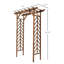 Treillis arqué en bois 79 po - Style campagne élégant pour dessus de pergola de style jardin, construction en bois classique. Le bois, le toit, rehausse le décor. Étapes d'assemblage faciles