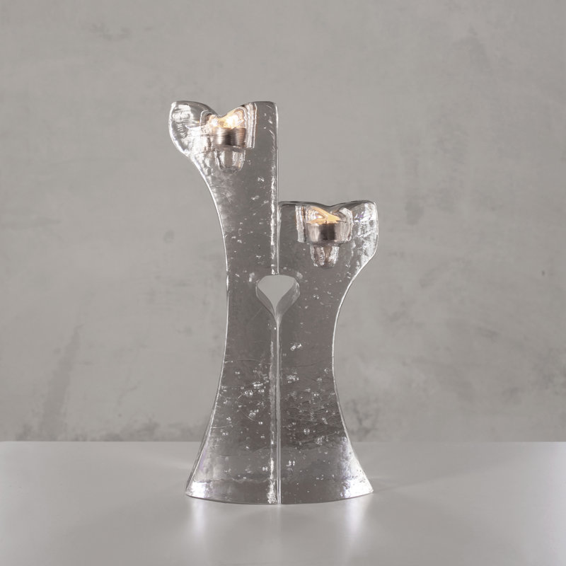 Connect 8.625'' H Glass Tabletop Candlestick
