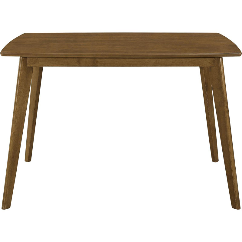 Table rectangulaire en châtaignier - Fabrication solide, pieds inclinés pour une option de salle à manger rétro en bois de châtaignier rectangulaire, sensation nostalgique