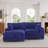 2 - Piece Upholstered White Faux Rabbit Fur Flannel Reversible Modular Sofa Living Room Sectional Couch with Pillows-926571000-926571001