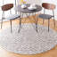 Tapis ivoire et gris anthracite à motif de chevrons Bethlyn-68791020