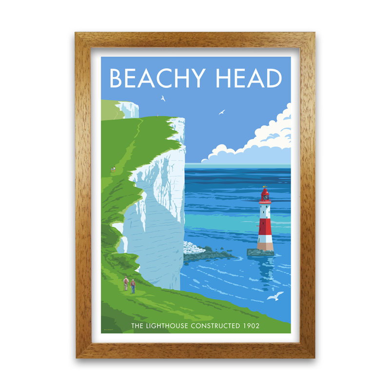 Beachyhead by Stephen Millership - Print, Oak, 84.1 cm H x 59.4 cm W x 5 cm D