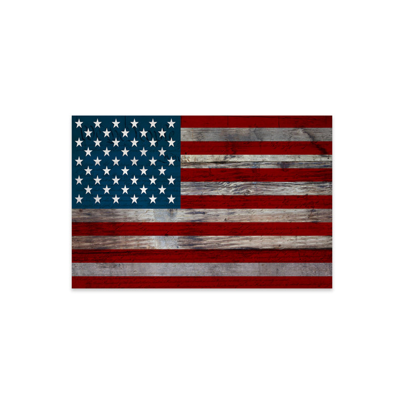 Drapeau des États-Unis (fond de la Constitution des États-Unis), reproduction sur verre acrylique