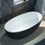 Baignoire de trempage autoportante en résine 61 po avec trop-plein et bonde escamotable 61 po-120785881-120785878
