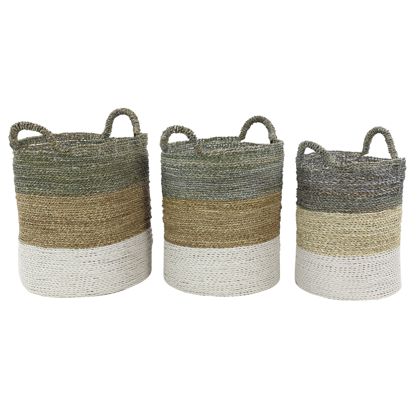 Handmade Seagrass Decorative Basket - Set of 3