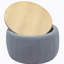 Repose-pieds rond avec rangement, fonction 2 en 1, fonctionne comme table de bout et repose-pieds