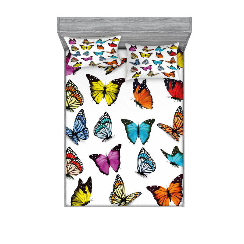 Microfiber Sheet Set, Queen Sheet Set with Fitted Sheet