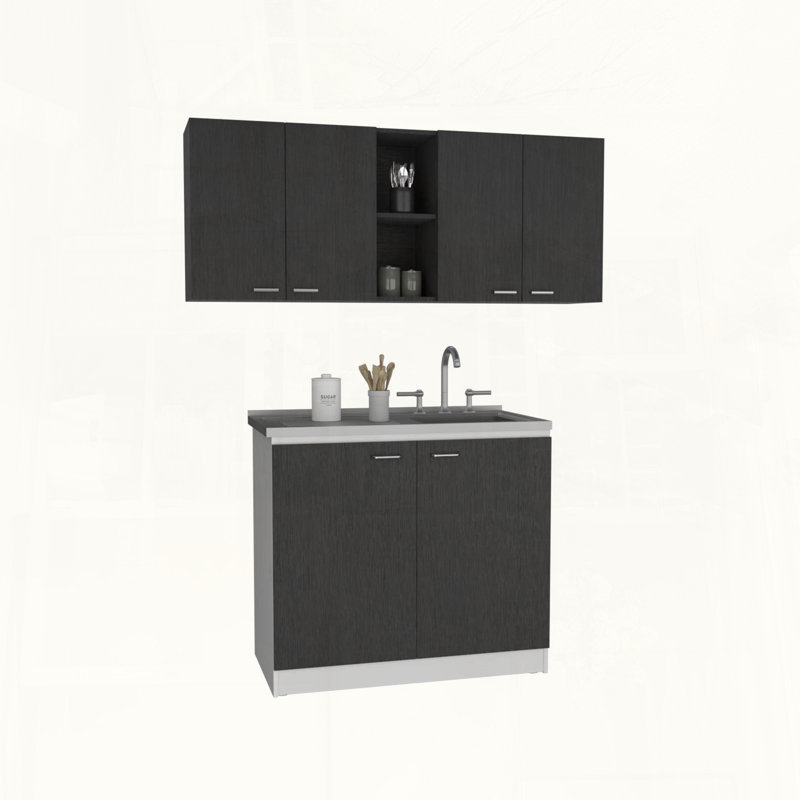 2 Piece Kitchen Set with Sink Cabinet