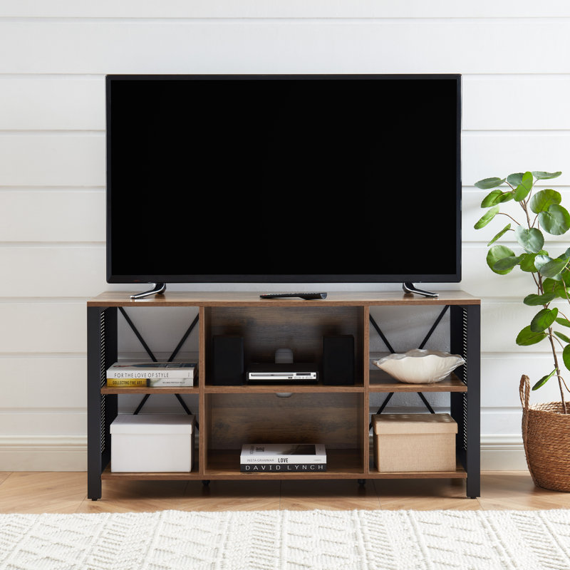 Khamel TV Stand for TVs up to 55", Rustic Oak