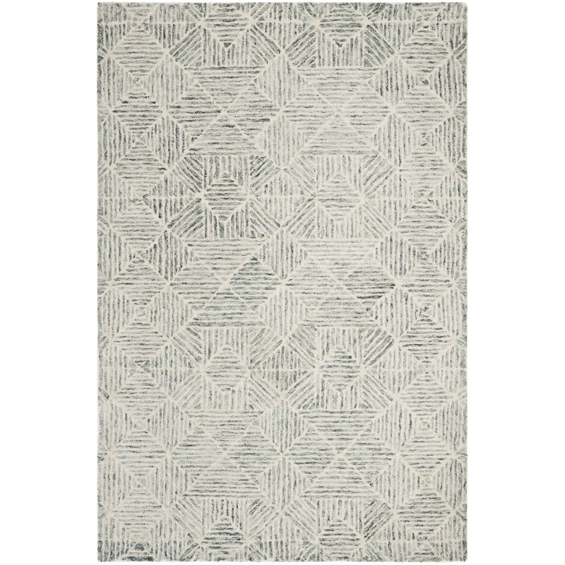 Geometric Hand Woven Area Rug, Rectangle 61 x 91cm