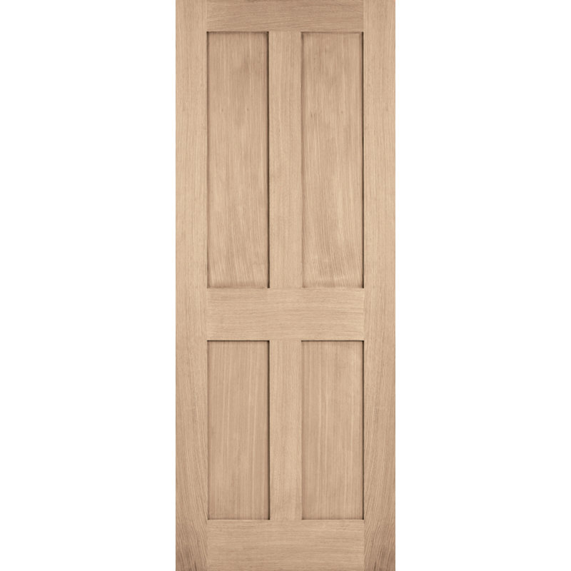 London 4P Pre-finished oak Doors FD 30, 83.8mm x 198.1mm