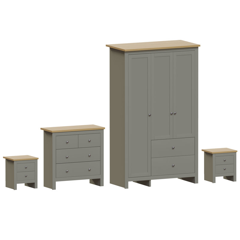 Skye Piece Bedroom Set, Grey