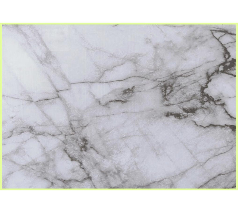 Space-Saving Contemporary Modern Coffee Table - White Marble-Look Laminate &amp; Black Metal for Entryway, Living Room, Bedroom