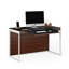 Sequel Desk With Back Panel - Charcoal Stained Ash, Black Metal-1101792466