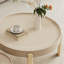 Table basse moderne simple en bois rond de style crème