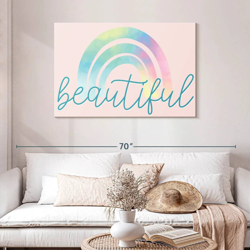 Ashelle magnifique arc-en-ciel, H 30 po x l 45 po