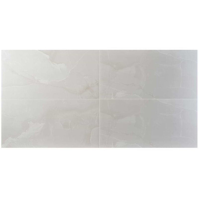 Dreamstone 24X48 Polished Porcelain Tile, Aztec Onyx Bianco Polished