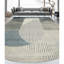 Hand Knotted Striped Area Rug in Silver/Gray/Blue-930682894