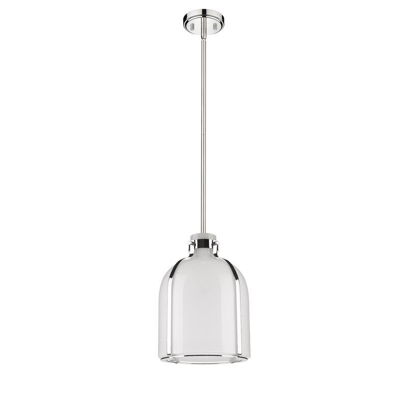 Walpole 1 - Light Candle Style Pendant, Polished Nickel, 13.5" H x 9.75" W x 9.75" D