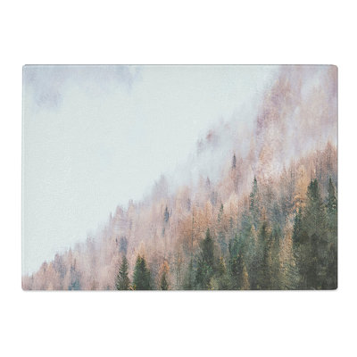 Tempered Glass Covered with Fog Chopping Board
