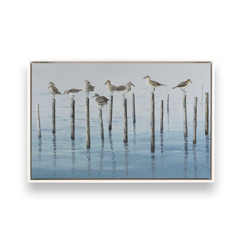 «Noonday Escapade», reproduction sur toile, H 26 po x l 38 po x P 1,75 po, Cadre flottant blanc