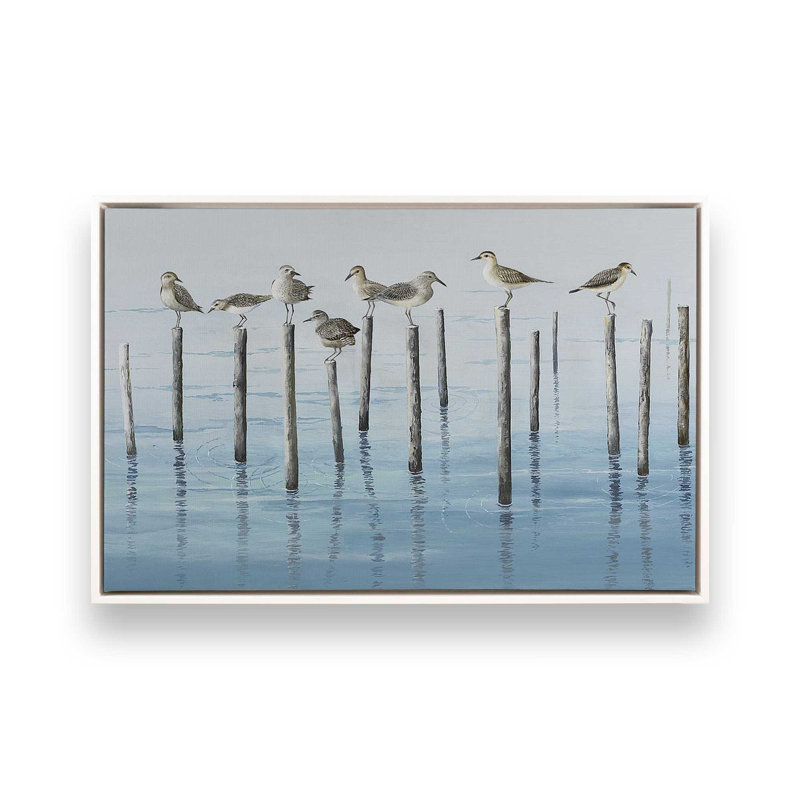 «Noonday Escapade», reproduction sur toile, Cadre flottant blanc, H 10 po x l 14 po x P 1,75 po