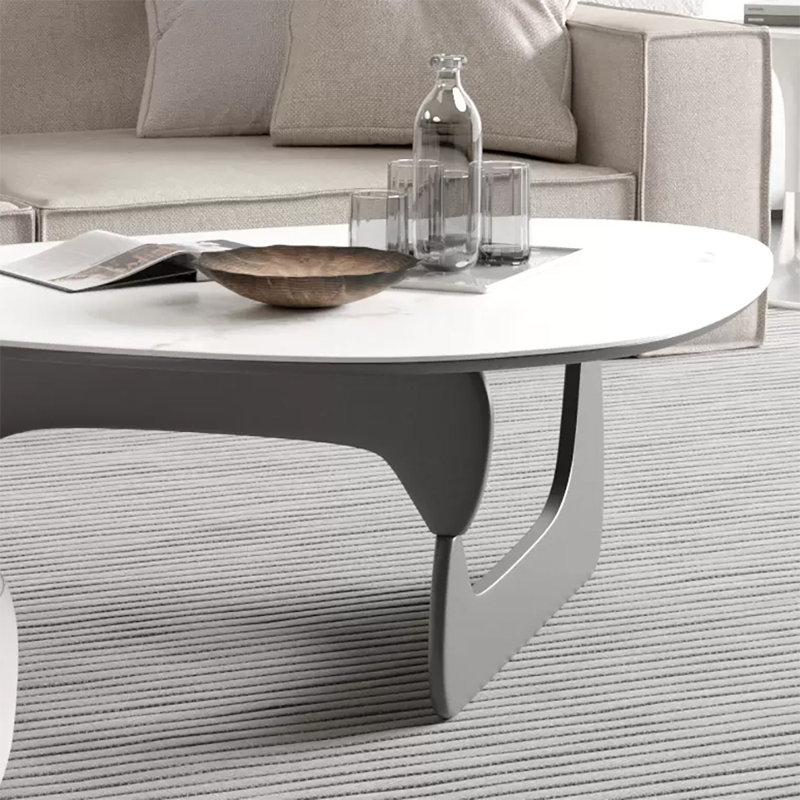 Table basse Wabi-sabi au design haut de gamme, Gris clair