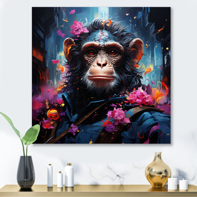 Art floral mural singe floral