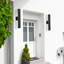 Applique murale d'extérieur 24 po à DEL en aluminium noir mat à intensité variable