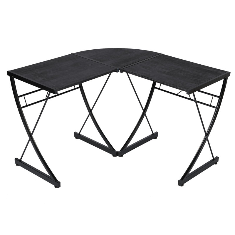 Bureau d'ordinateur en L, Noir