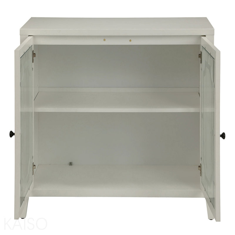 Console, 2 portes pour le salon - Blanc