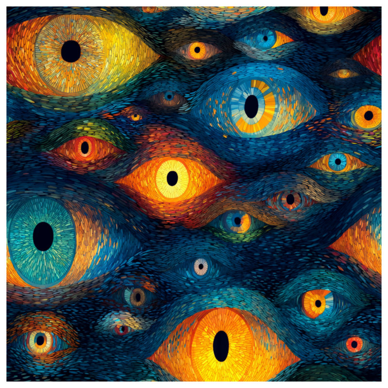 Coussin décoratif Eyes, 20 x 20 inches