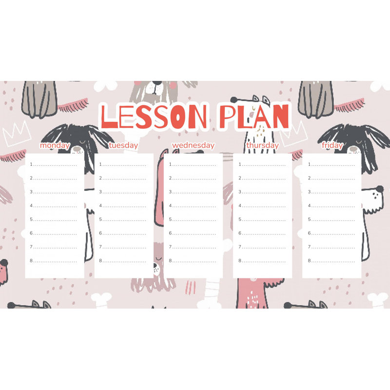 Magnetic Lesson Plan Adorable Puppies