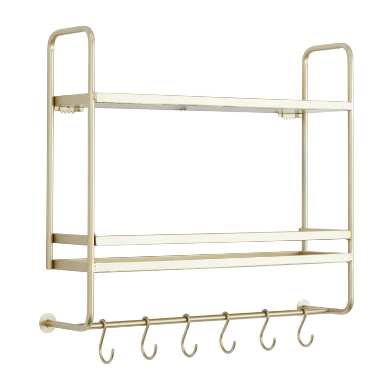 Cosmoliving By Cosmopolitan Modern Iron Wall Shelf