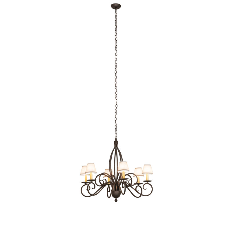 36" Wide Squire 6 Light Chandelier