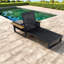 Chaises longues de patio réglables, fauteuil inclinable moderne en métal et en bois pour bord de piscine-2045832030