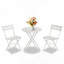 3-Piece Folding Patio Bistro Set for 2, Rust-Resistant Steel Outdoor Table and Chairs for Balcony, Garden or Porch-2067002600