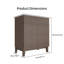 Meuble-lavabo de salle de bain avec lavabo 30 po, brun avec portes persiennes