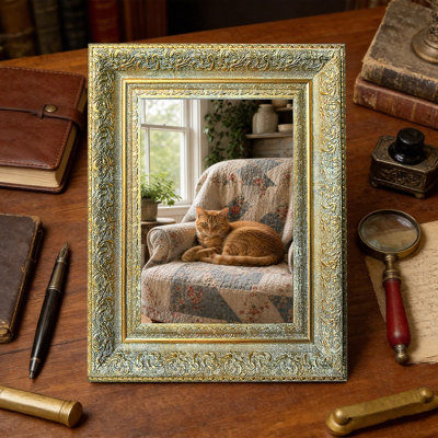 5" x 7" Antique Gold 3 PCS Photo Frame for Portrait Display Picture Frame