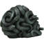 Figurine crâne de crâne de serpent aztèque vert Quetzalcoatl