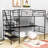 Twin Size Metal Loft Bed With Built-In-Desk