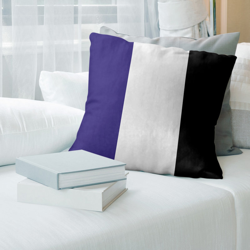 Housse de coussin décoratif baltimore football, 20 po x 20 po, Blanc, Polyester sergé