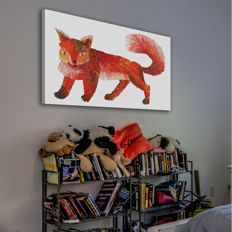 Red Fox 3 by Eric Carle - Painting on Canvas, 30cm H x 46cm W
