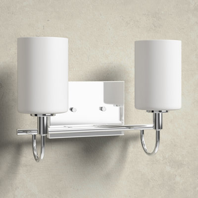 Rowley 2 Light Frosted Dimmable Vanity Light