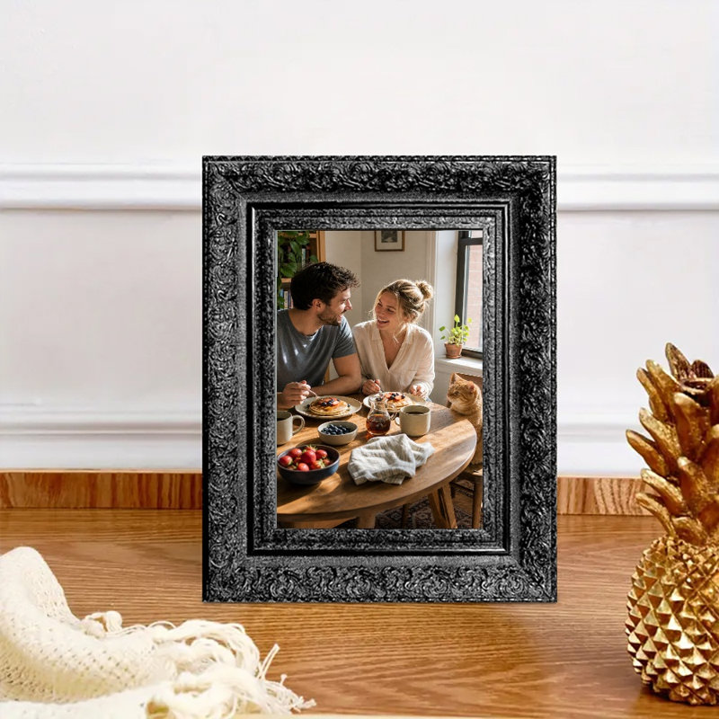 Cadre photo noir traditionnel 1 pièce 11 "x 14" avec table ou mur 1PC, Noir, 1, 11" W x 14" H
