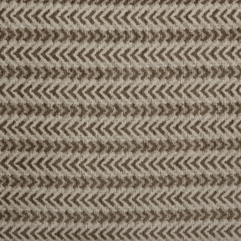 Banc rembourré Daine 62,4 po de largeur, Chevron brun / beige chenille