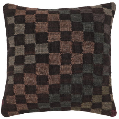 100% Wool Throw Square Pillow Cover & Insert