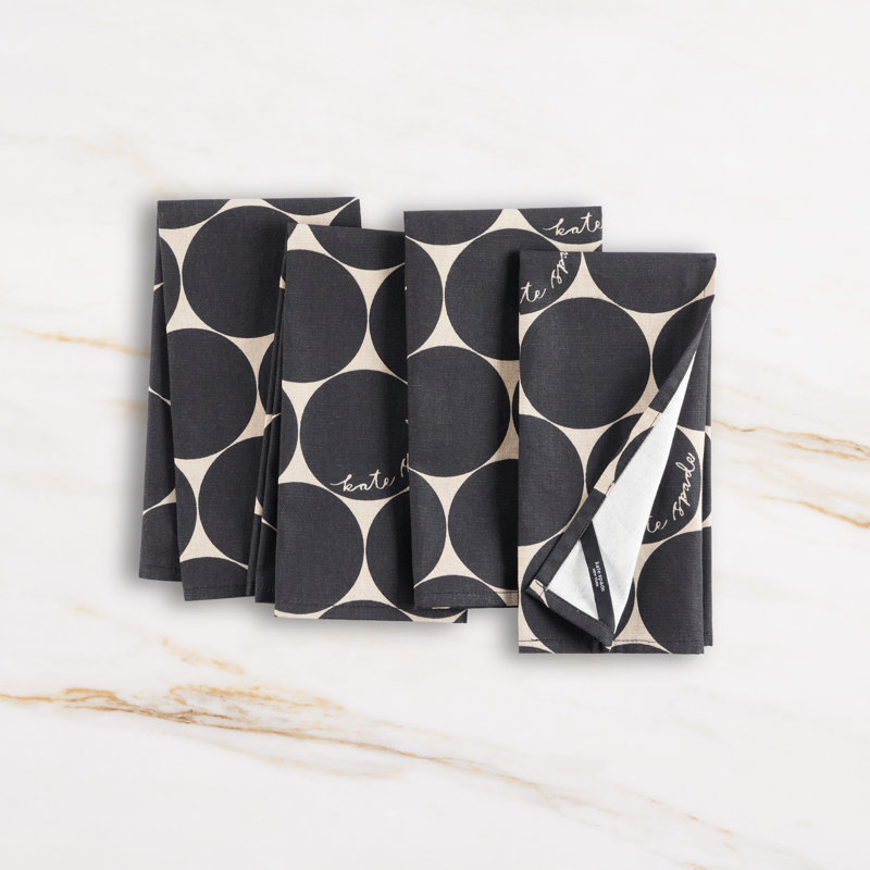 Loop And Dot 100% Cotton Square, Onyx Black/Gray