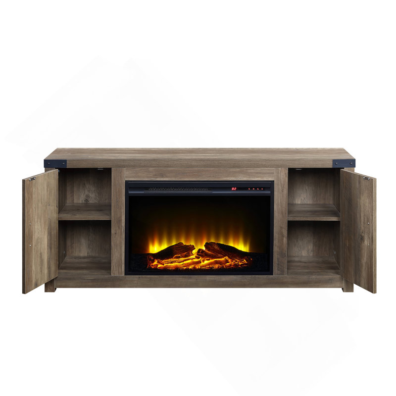Foyer rustique avec 2 tiroirs de rangement, Brun