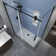 Langham XL 60" - 64" W x 36" D x 80" H Frameless Rectangle Sliding Shower Enclosure